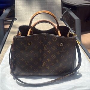 Louis Vuitton Monogram Brown Handbag Montaigne MM